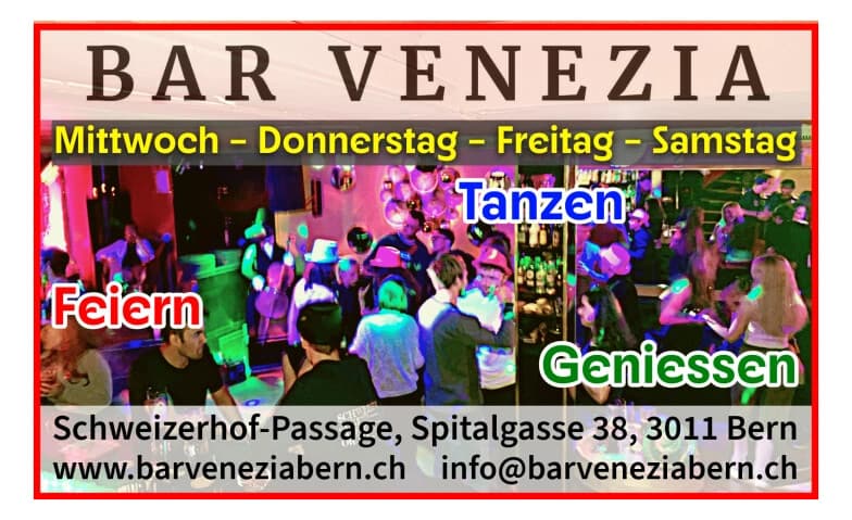 Feiern, Tanzen, Geniessen in der Bar Venezia