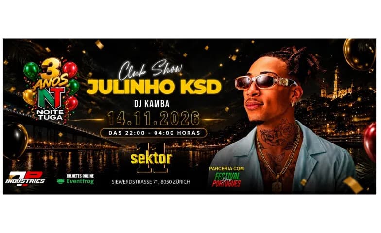 NOITE TUGA 3ANOS COM JULINHO