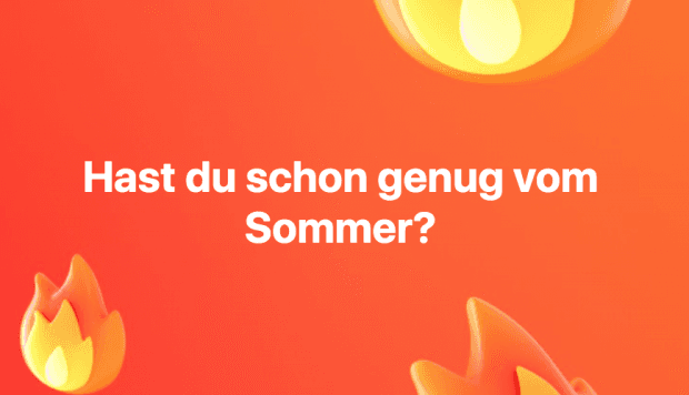 Frage zum Mittwoch: Hast du schon genug vom Sommer?