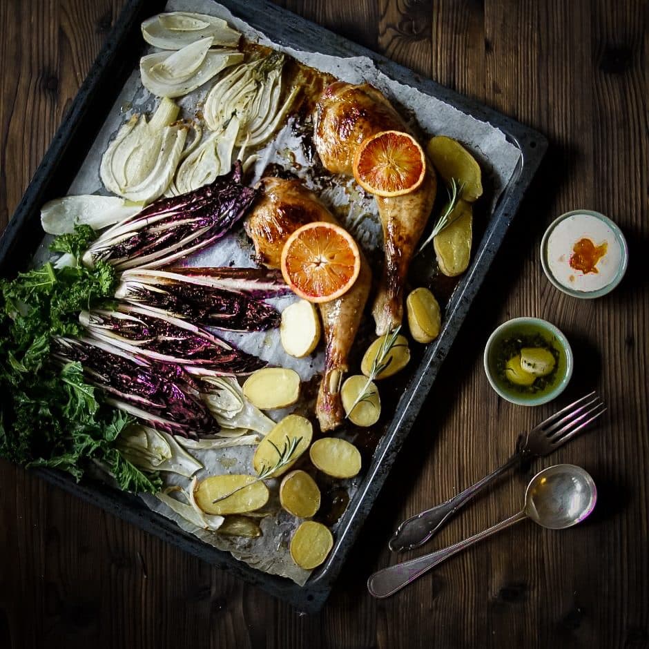ONE TRAY – POULETSCHENKEL UND GEMÜSE AUS DEM OFEN