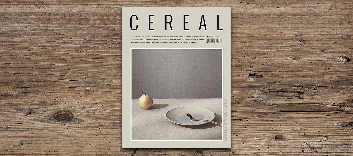 Cereal Magazine: First things first