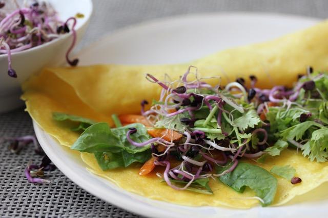 Rainbow Pancakes: Kokospfannkuchen vietnamese Style