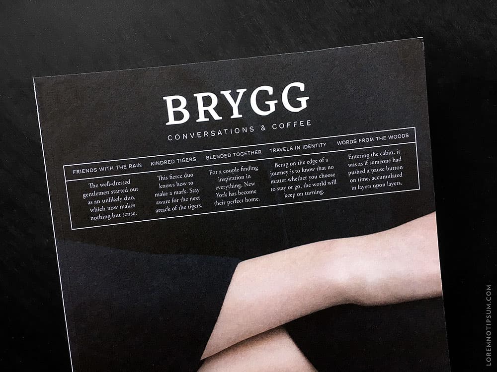 BRYGG Magazine – Conversations & Coffee #ftw