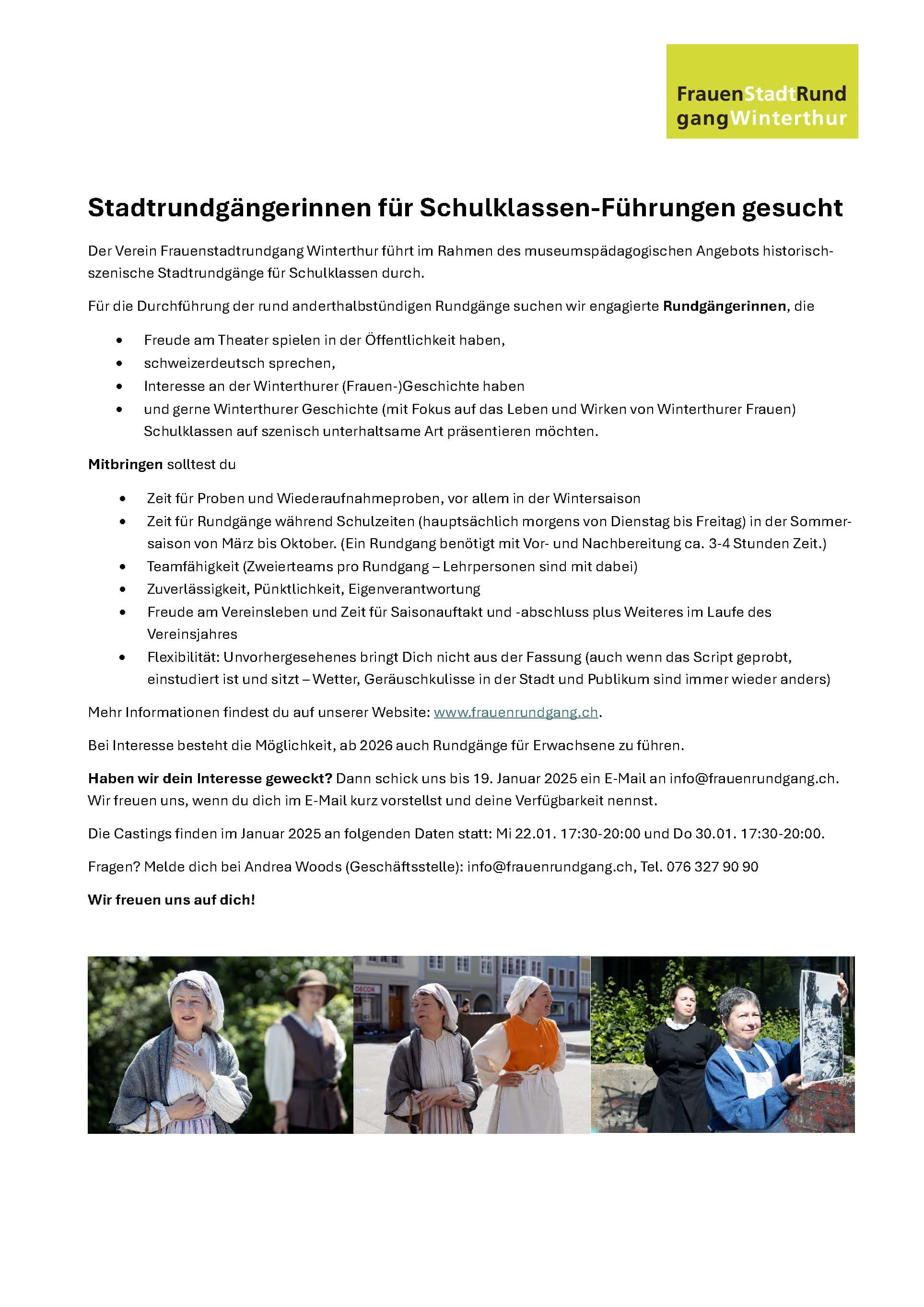 Stadtrundgängerinnen gesucht - 1