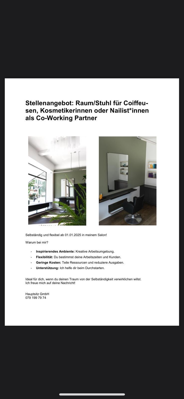 Coiffeur/ Coiffeuse auf selbständiger basis - 1