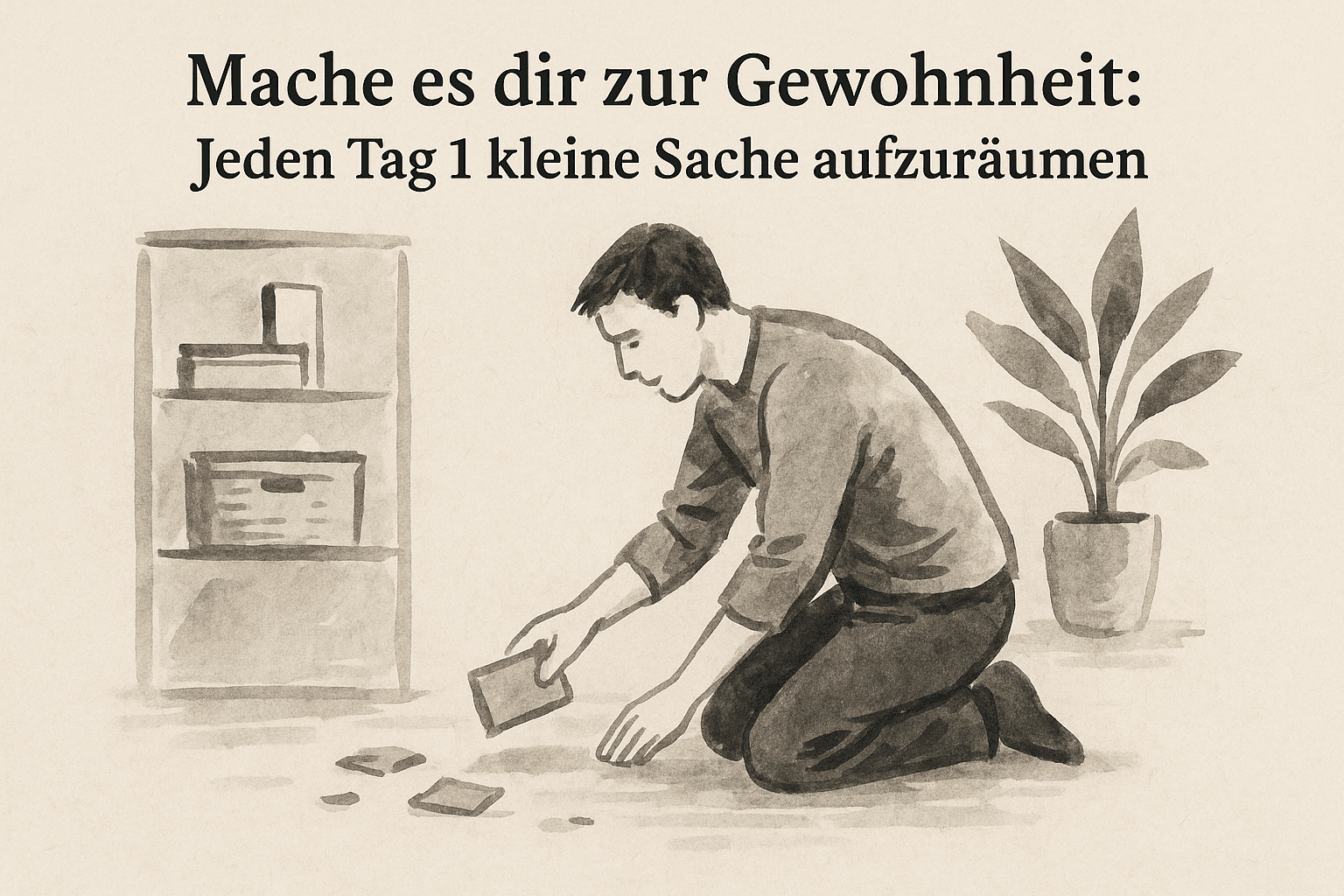 Jeden Tag 1 kleine Sache aufzuräumen