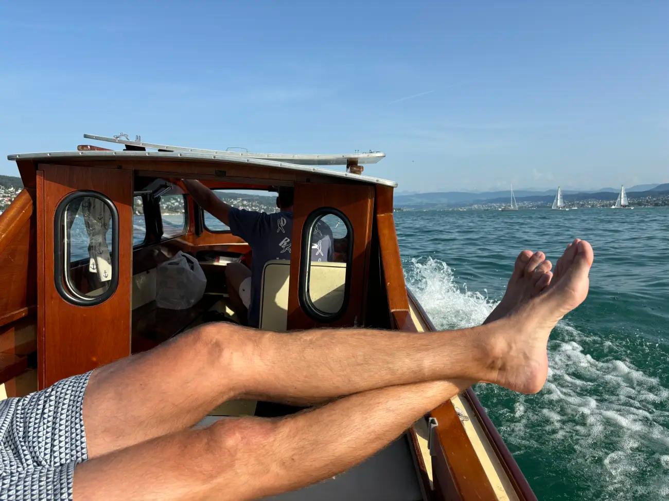Liebevoll restauriertes Schweizer Vintage-Fischerboot zum Cruisen, Baden, Sünnele. - 3