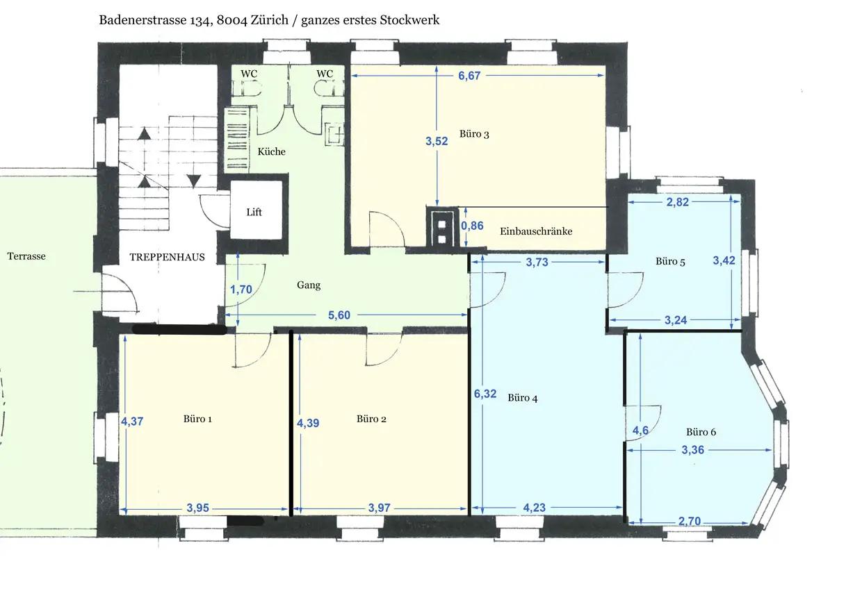 Büro 28 m 2 in Bürogemeinschaft an zentraler Lage im Kreis 4 in Zürich - 1