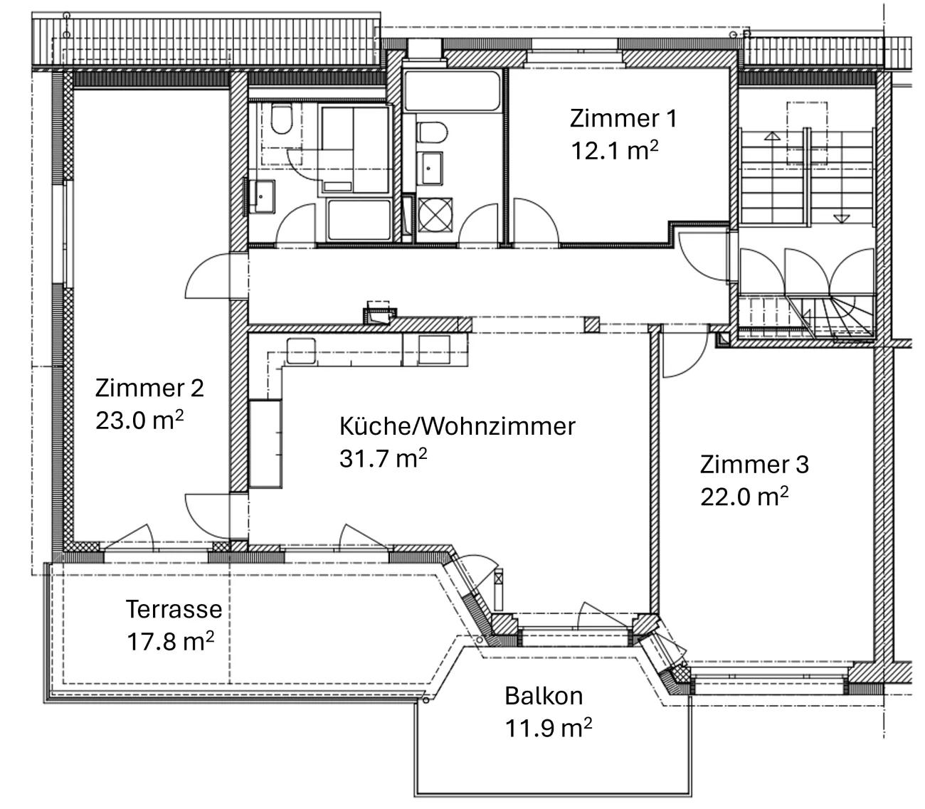 Mitbewohner*innen gesucht für ruhige, neu renovierte Wohnung mit Blick auf die Stadt (Wipkingen) - 1