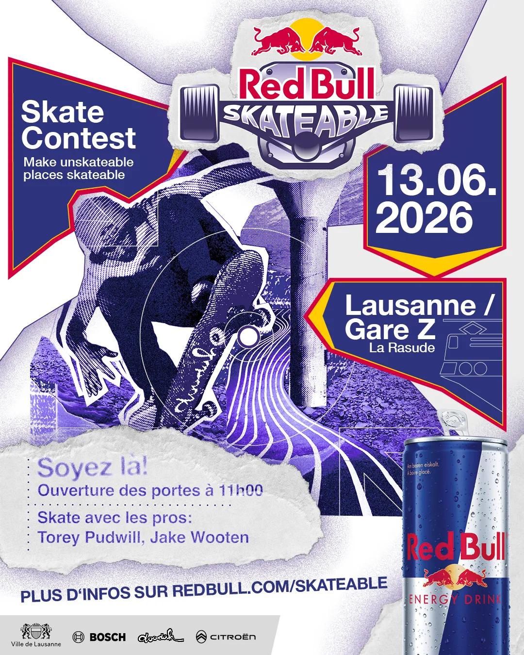 Red Bull Skateable débarque à Lausanne !