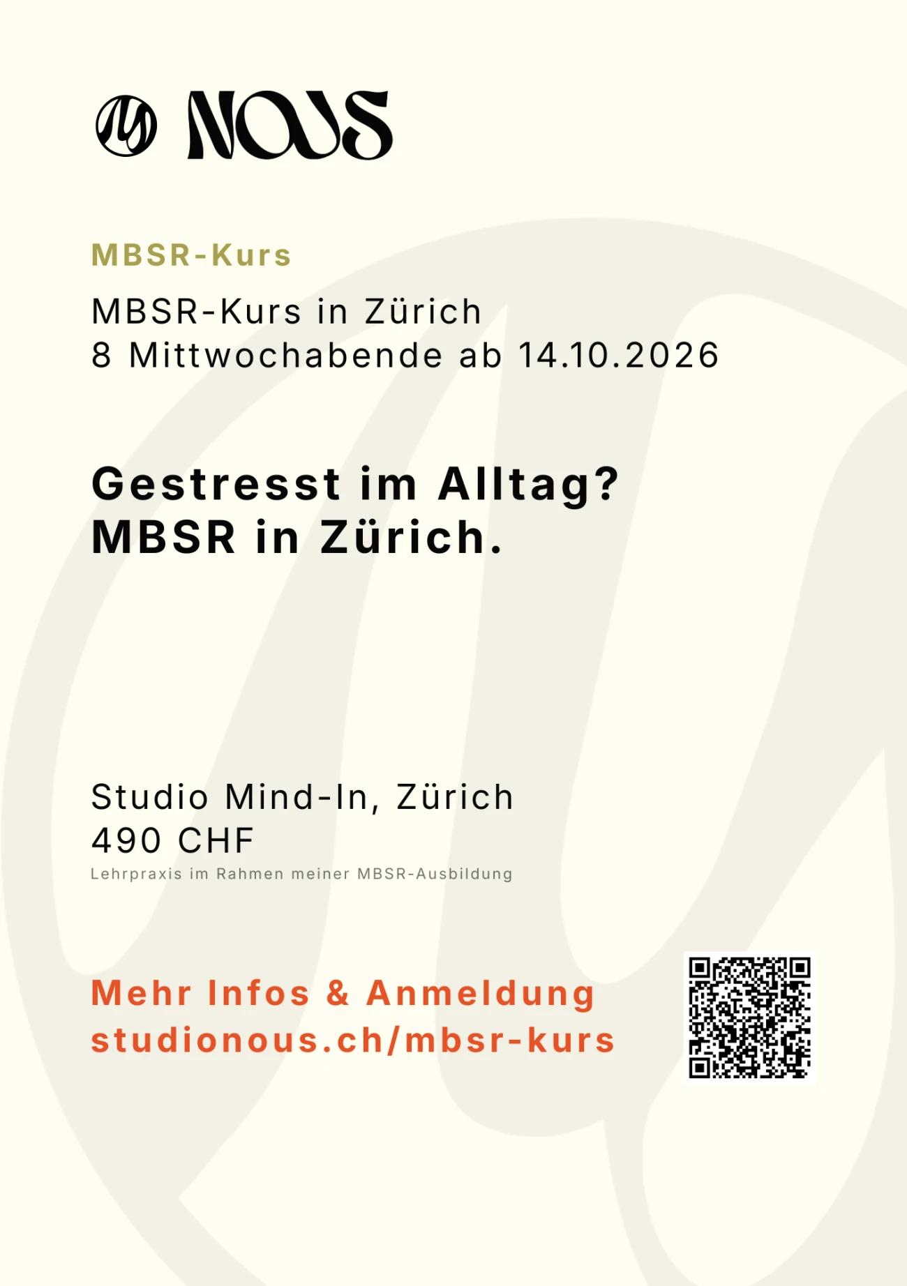 Gestresst im Alltag? MBSR-Kurs in Zürich ab Oktober. - 2