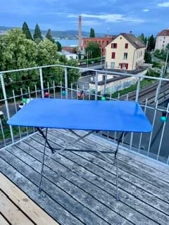 Klapptisch Metall blau 120x70 - 1
