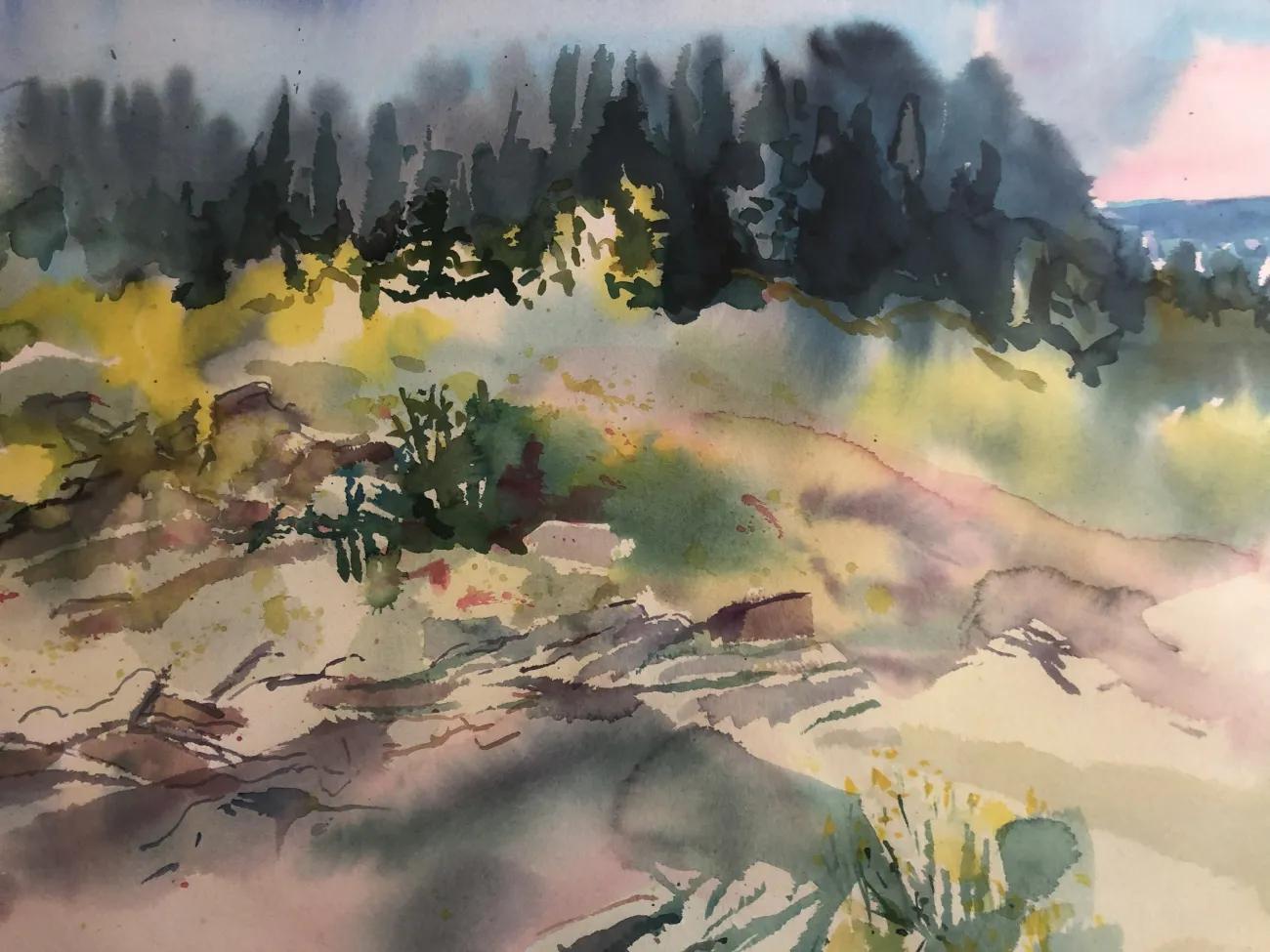 Landschafts-Aquarell - 2