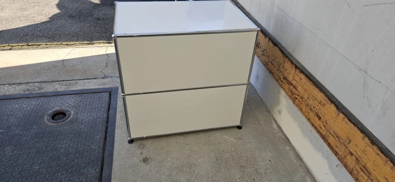 USM 1x2 Highboard, Reinweiß - 2