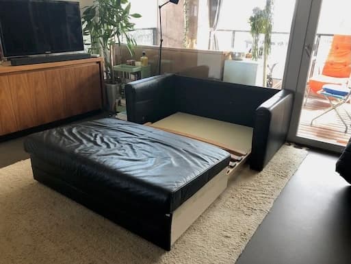 Guterhaltenes Leder Schlafsofa | 2 Plätzer - 1