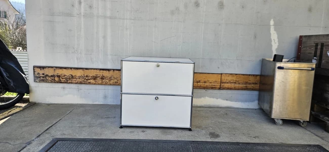 USM 1x2 Highboard, Reinweiß - 3