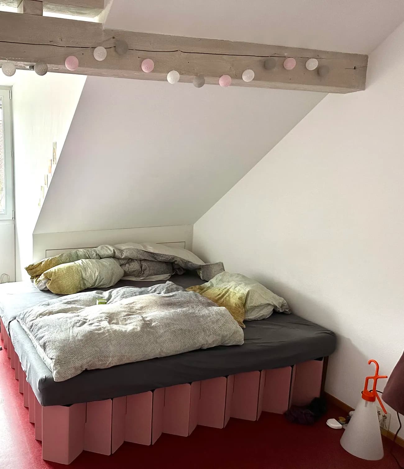 Room in a Box Doppelbett rosa und zwei Matratzen - 3