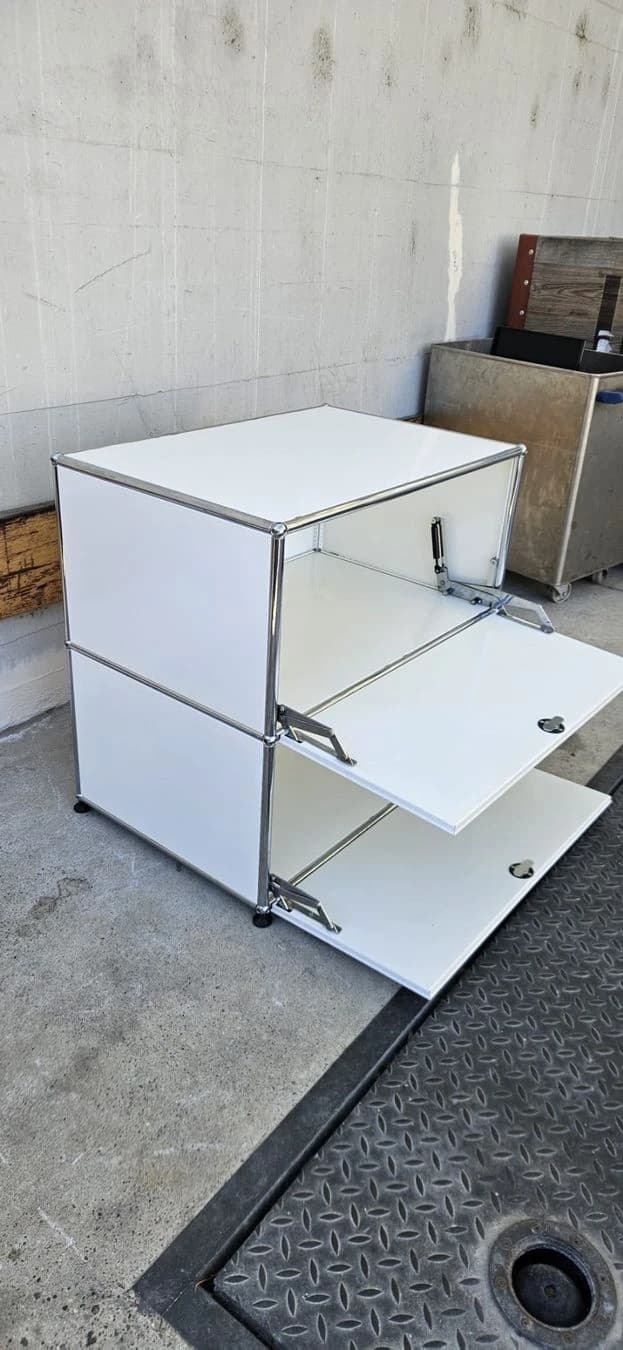 USM 1x2 Highboard, Reinweiß - 1