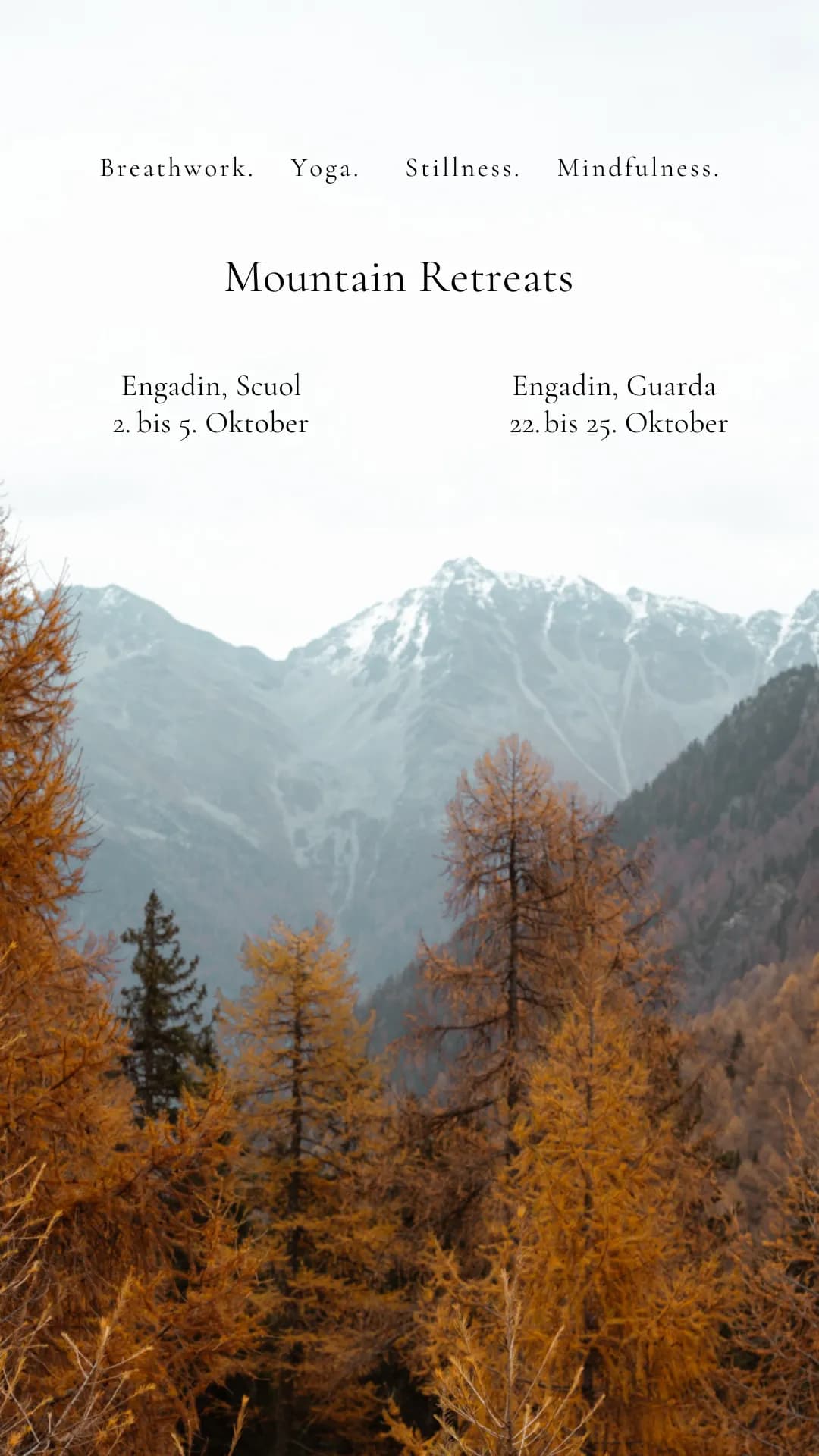 Herbst Retreats 2026: Engadin oder Bali? - 1