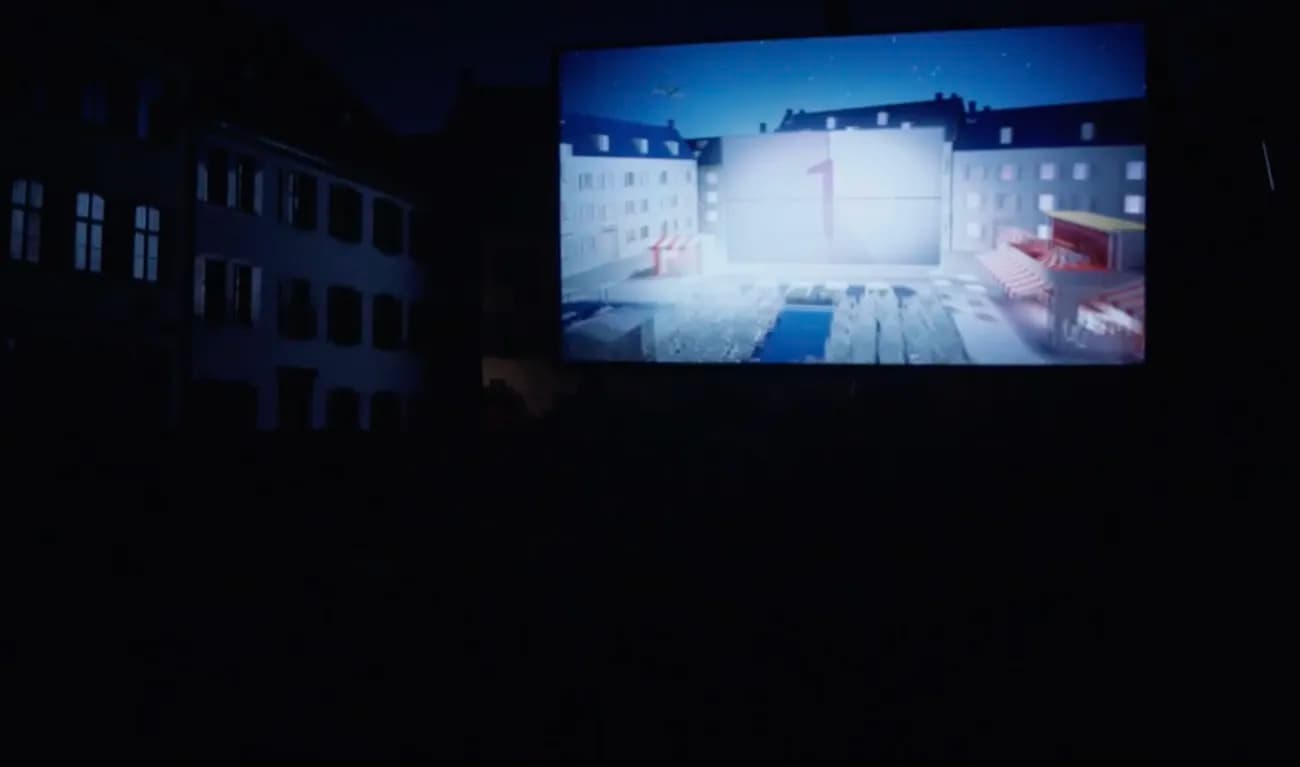 Ein Ausblick aufs Allianz Cinema