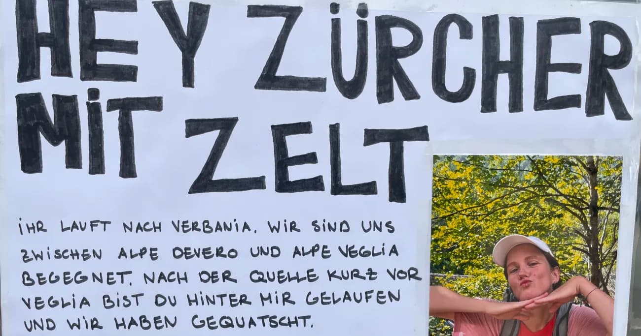 Hey Zürcher mit Zelt, Juli sucht dich!