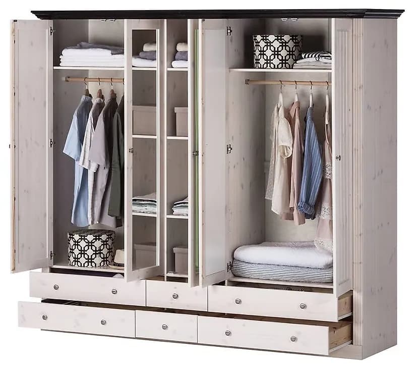 Kleiderschrank Kiefer massiv - 2