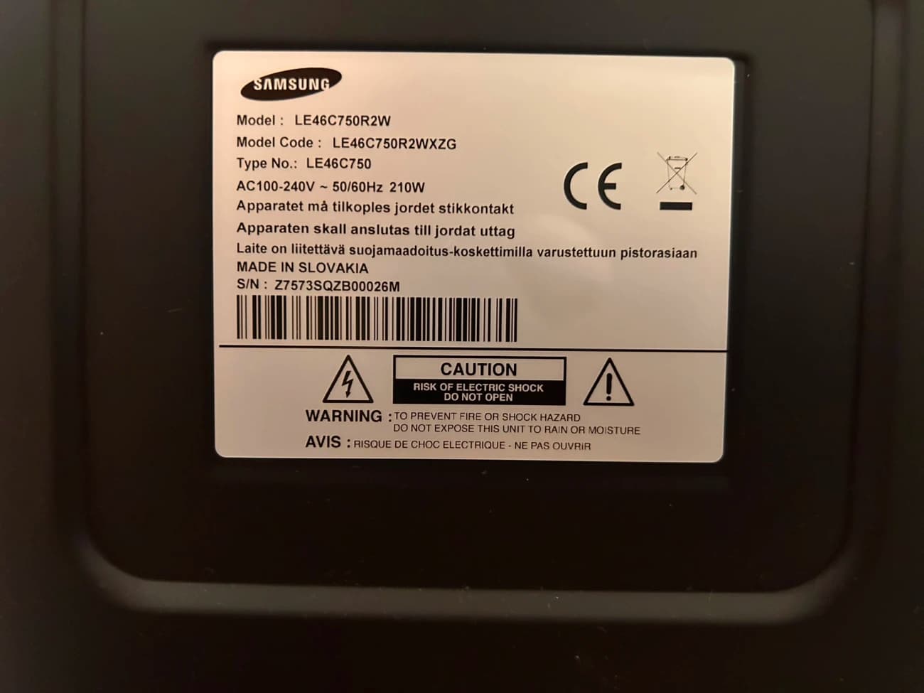 Samsung TV- 46 Zoll, inkl. Fernbedienung - 3