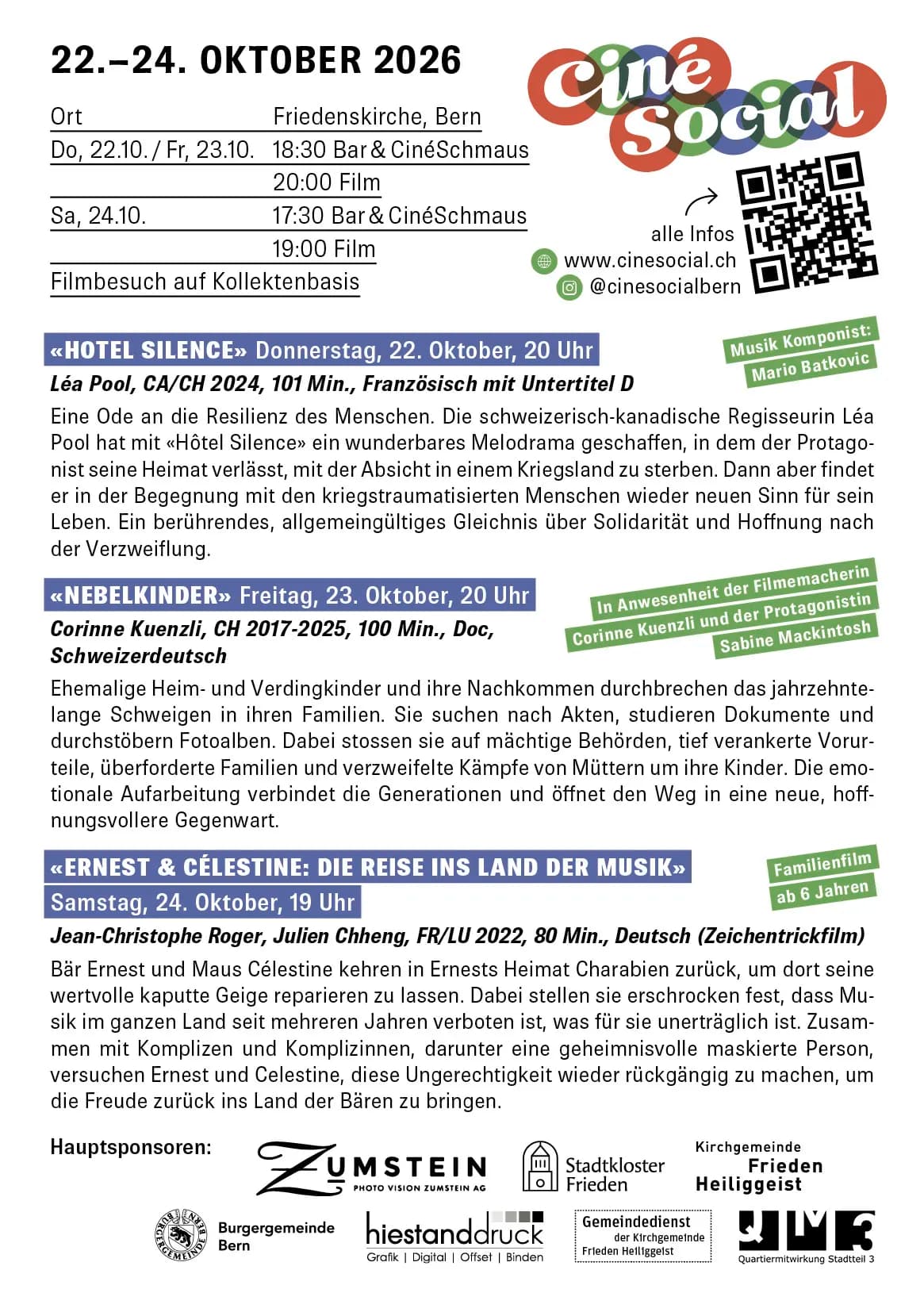 CinéSocial 22.-24. Oktober - 2