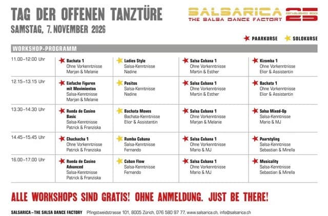 Tag der offenen Tanztür bei SalsaRica