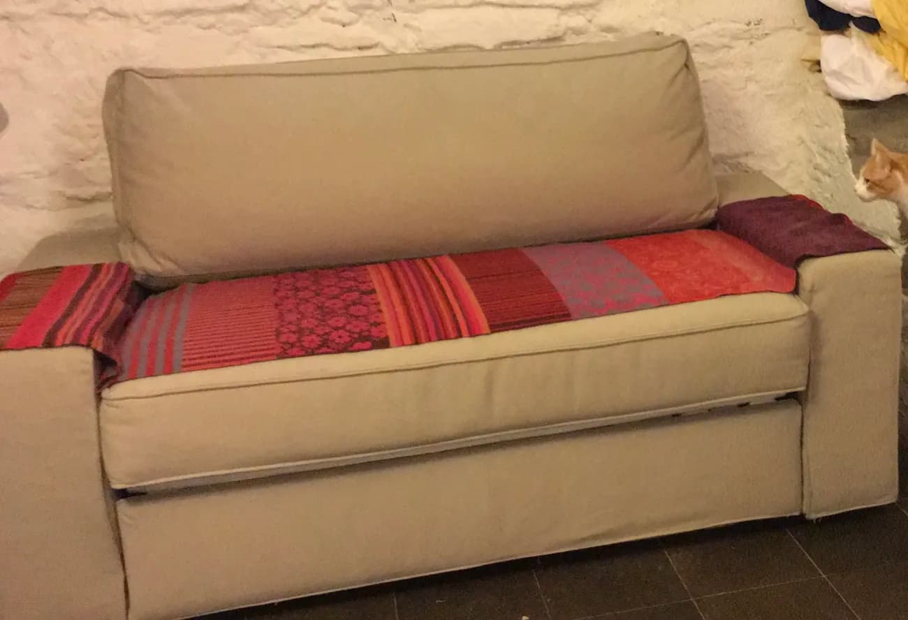 2-Sitzer Schlafsofa mit Lattenrost