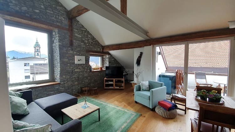 3½ ZIMMER-LOFT IN ZIZERS (GR), MÖBLIERT, TEMPORÄR - 1