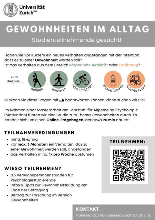 Studienteilnehmende gesucht für Online-Studie...