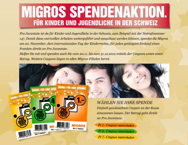 Wie findet ihr die Migros Weihnachts Charity zugunsten...