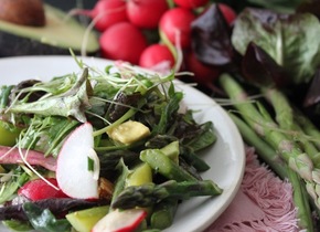 Spargelsalat an Feigendressing