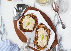 Forellen-Rilettes mit Ingwer Hash Browns: »The American...