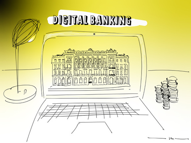 Digital Banking – Die digitale Entwicklung im Bankwesen.  Ein Dialog mit Max Banker*, Managing Director einer Bank in Zürich