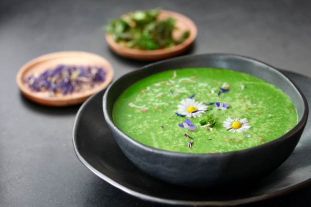 Grüne Glücks-Suppe aus Spinat - #stayhomeandcook