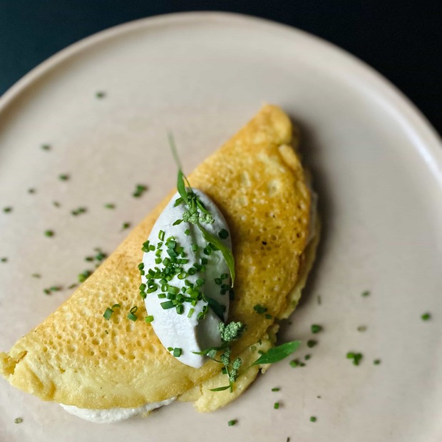 Veganes Omelett nach Zizi Hattab