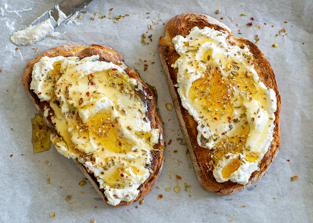 Spiced Ricotta Honey Toast