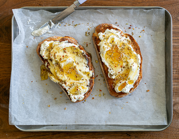 Spiced Ricotta Honey Toast