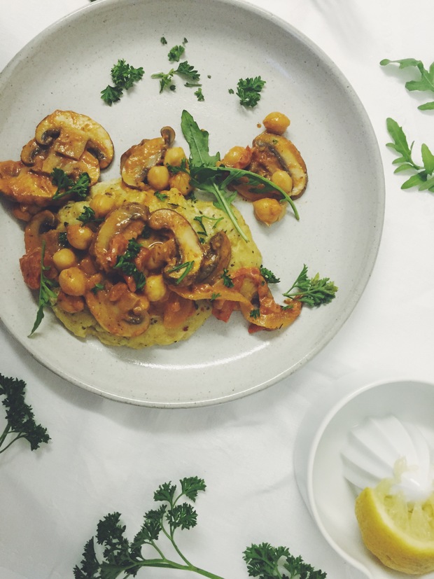 pan fried polenta & mushroom ragu: celebrating...