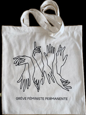 Tote bage féministe beige