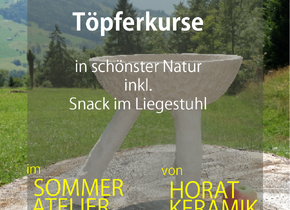 Töpferkurse inmitten von feinster Natur.