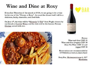 Dine and wine at Roxy