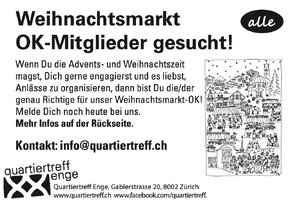 Weihnachtsmarkt
OK-Mitglieder gesucht!