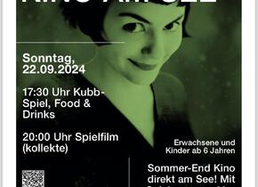 OPEN AIR KINO AM SEE (film: Amelie) 22 September um 20...