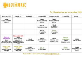 Le Beau Programme du Cinélux est là !