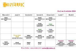 Le Beau Programme du Cinélux est là !