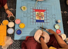 Tibetisch-buddhistisches Sandmandala im Seefeld