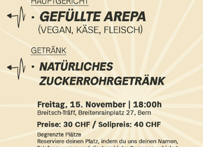 Kolumbianisches Designer-Essen am Freitag 15.11. um 18...